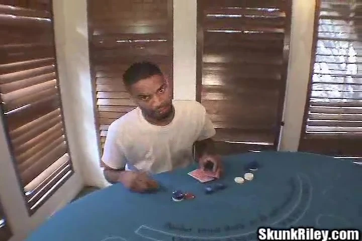 Poker Debt Hubby Wife Sucks and Fucks BIG BLACK Skunk Riley Cock