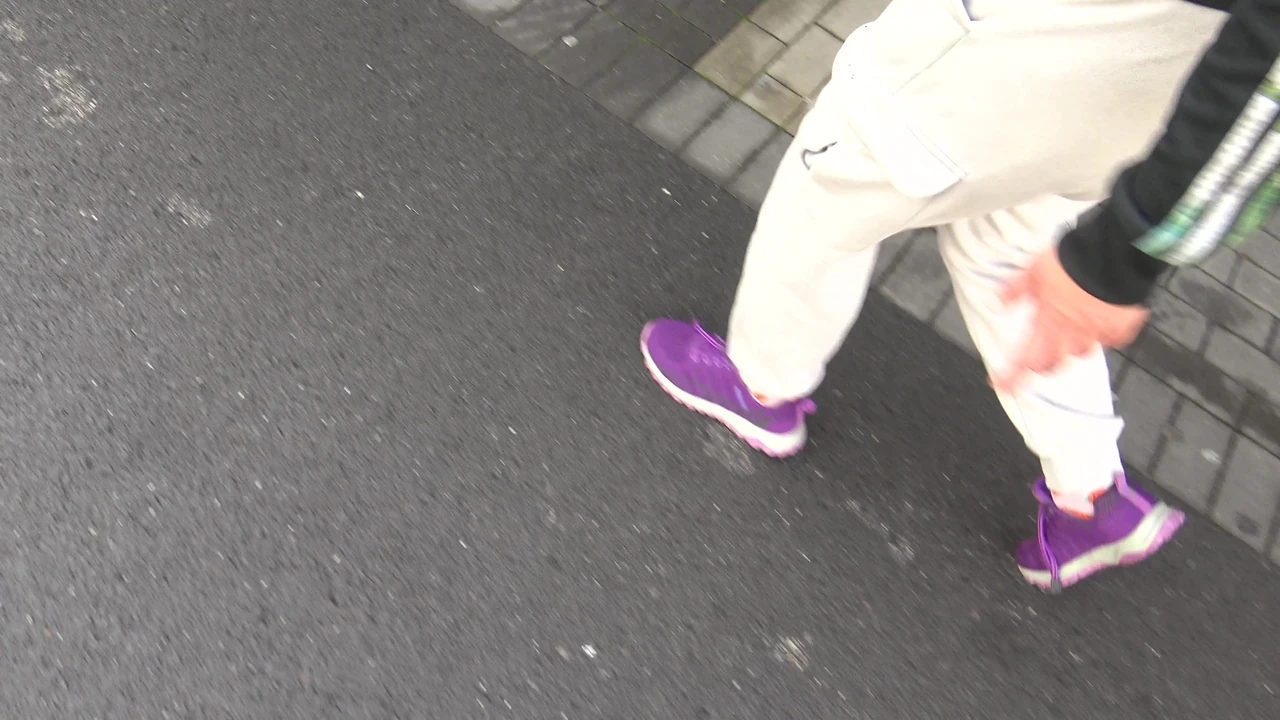 naughty Turkish street slut shows her hairy pussy to old pervert in Germany