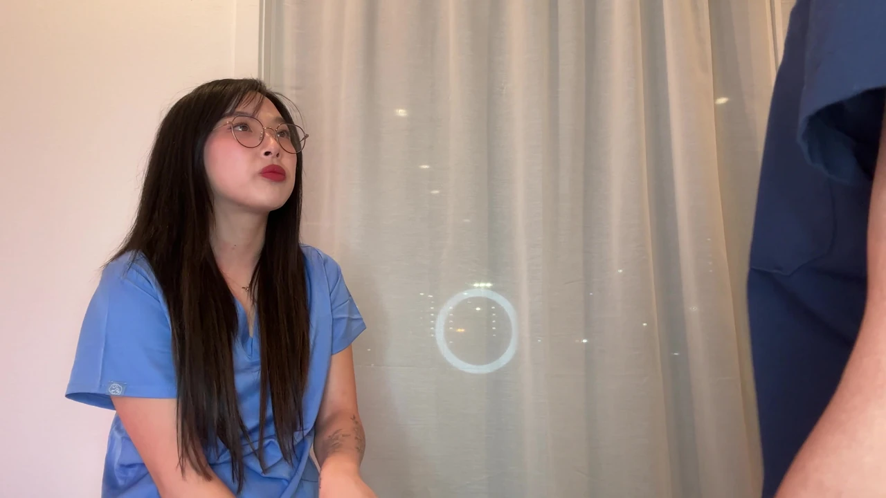 Creepy Doctor Convinces Young Naive Asian Medical Intern to Fuck to Get Ahead