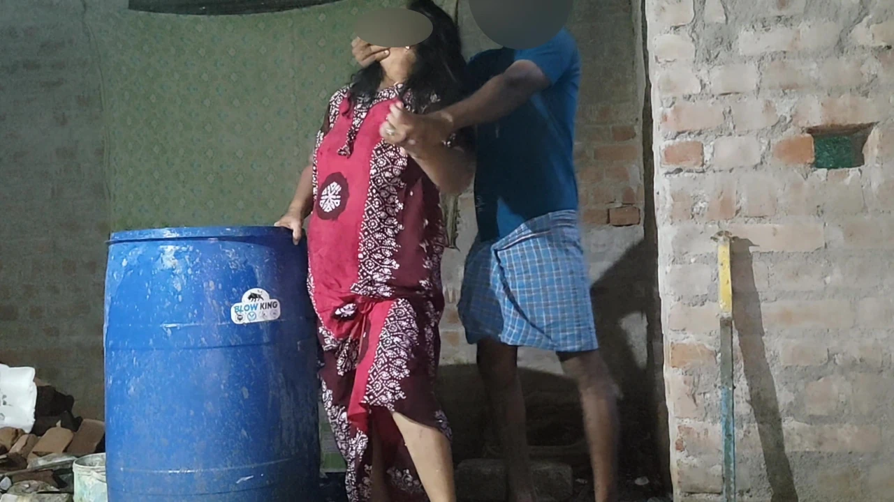 My school friend’s mother was working at home and I hid behind her and caught her and had sex with my friend’s mother.