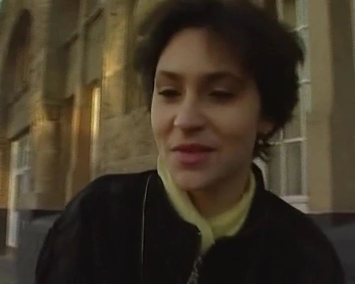 Blonde German lady with massive tits pleasing a cock with her mouth